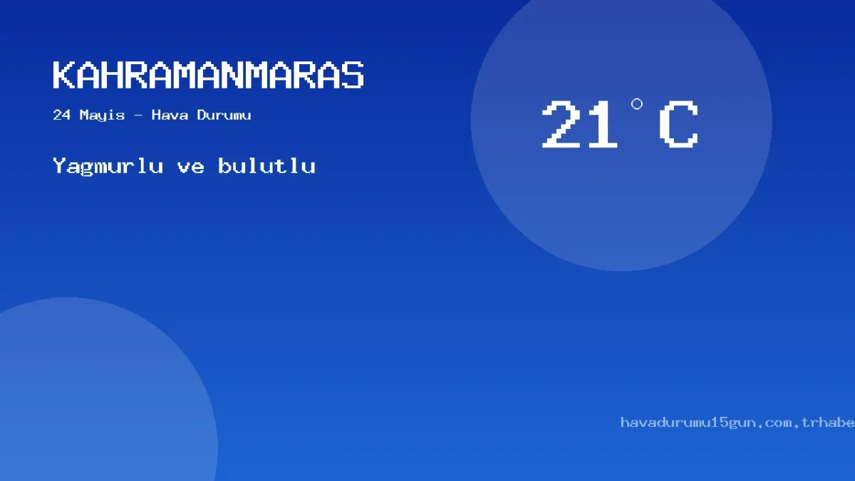 24 Mayıs Kahramanmaraş Güncel Meteoroloji Verileri Ve Sıcaklık Analizi