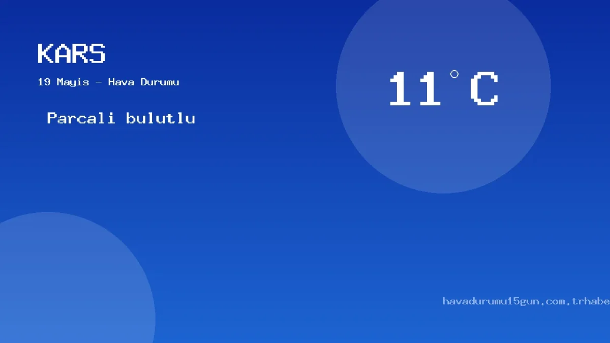 Kars Hava Durumu Raporu – 19 Mayıs