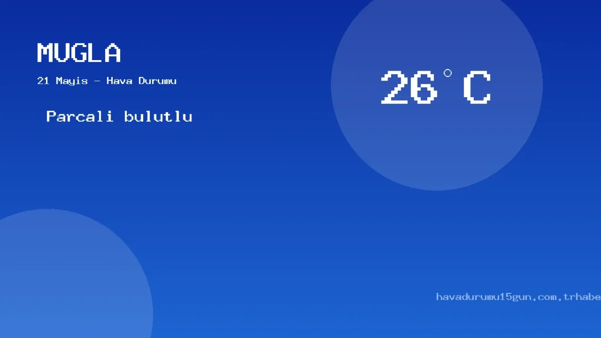 Muğla Meteoroloji Tahmini (21 Mayıs): Güncel Yağış Ve Sıcaklık Haritası