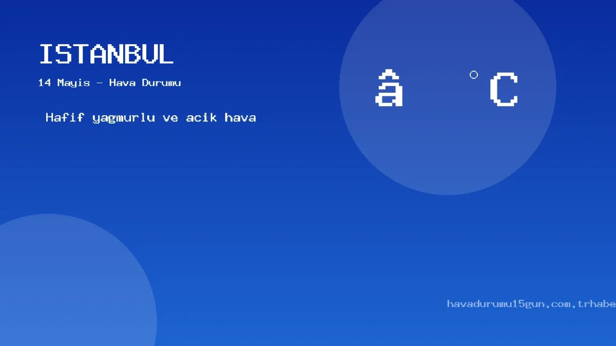 İstanbul Hava Durumu: 14 Mayıs İçin Saatlik Ve Günlük Tahminler