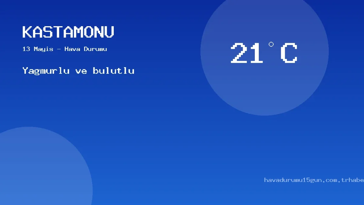 13 Mayıs Kastamonu Hava Durumu Raporu: Bugün Hava Nasıl?