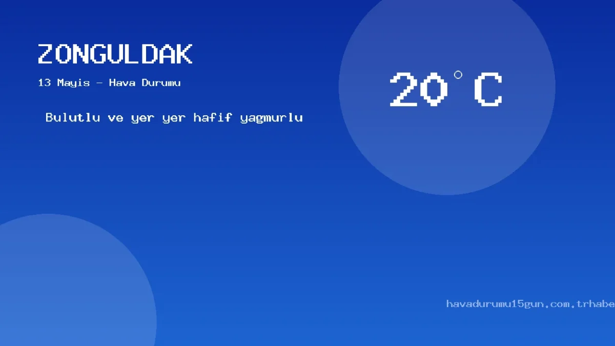 Zonguldak Bugün Hava Nasıl Olacak? 13 Mayıs Hava Durumu Tahmini